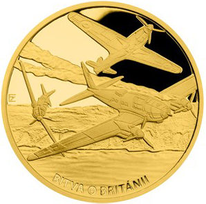 Sada štyroch zlatých mincí Československí letci v RAF - Významné udalosti 2018 Proof