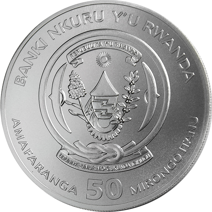 Stříbrná investiční mince Rok Vepře Rwanda 1 Oz 2019