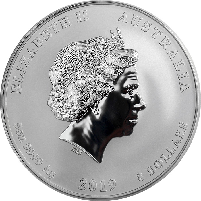 Strieborná investičná minca Year of the Pig Rok Prasaťa Lunárny 5 Oz 2019