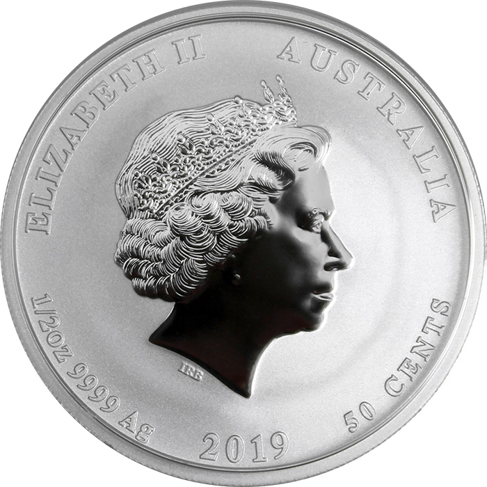 Stříbrná investiční mince Year of the Pig Rok Vepře Lunární 1/2 Oz 2019