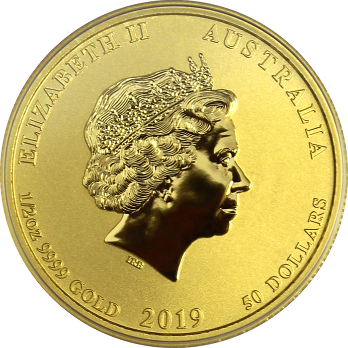 Zlatá investičná minca Year of the Pig Rok Prasaťa Lunárny 1/2 Oz 2019