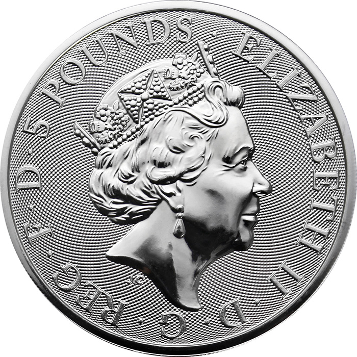 Stříbrná investiční mince The Queen's Beasts The Falcon 2 Oz 2019