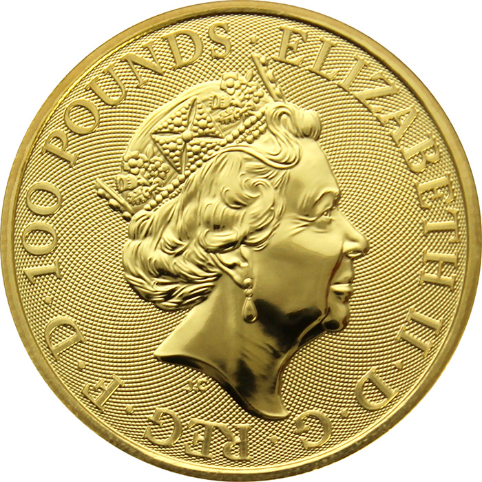 Zlatá investiční mince The Queen's Beasts The Falcon 1 Oz 2019
