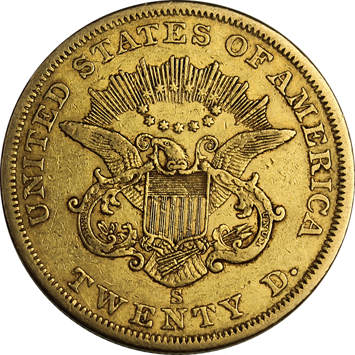Zlatá mince American Double Eagle Liberty Head 1856