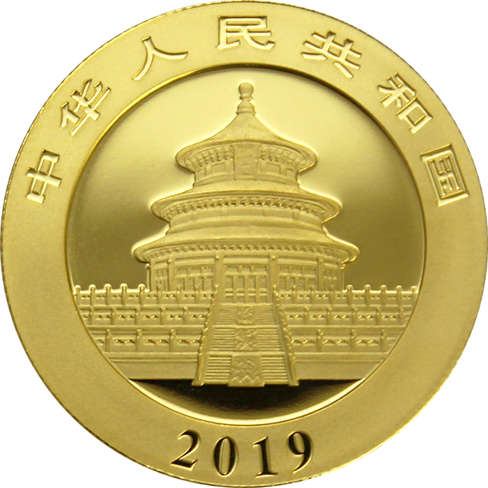 Zlatá investiční mince Panda 15g 2019