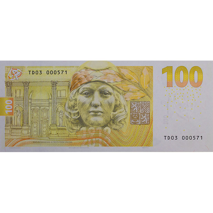 Budovanie československej meny bankovka 100 Kč emisie 2019