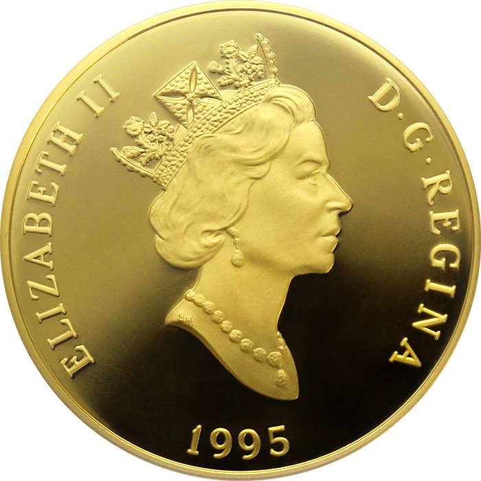 Zadní strana Zlatá minca Zber javorové miazgy - kanadský obrad jari Proof 1995