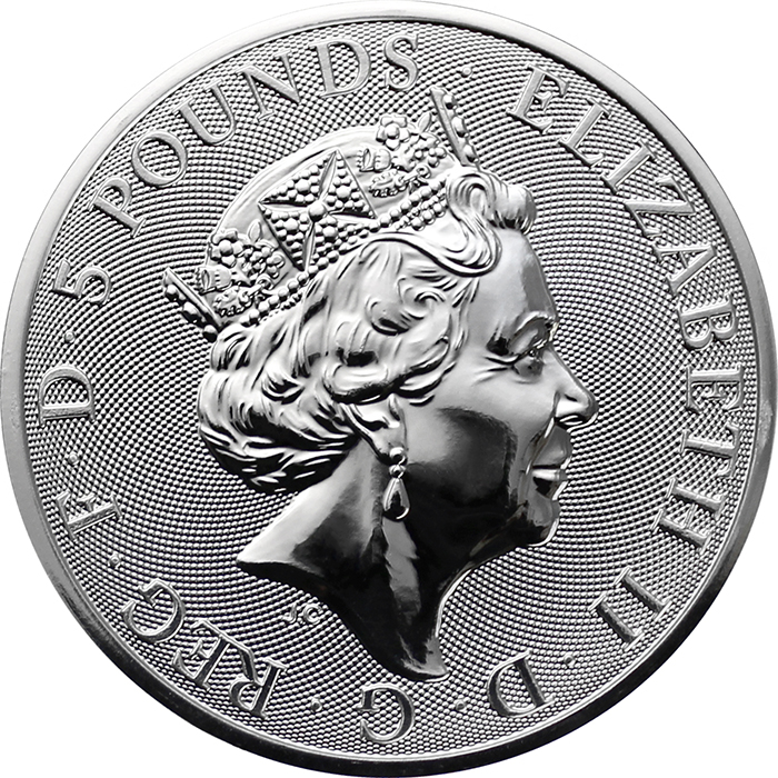 Stříbrná investiční mince The Queen's Beasts The Yale 2 Oz 2019