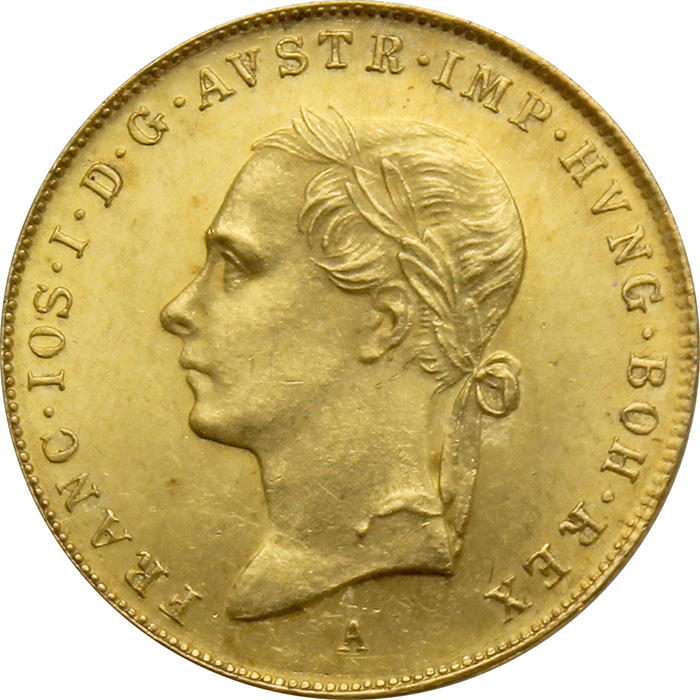 Zlatá minca Dukát 50. výročie vlády Františka Jozefa I. Rakúska razba 1898 A Linkskopf