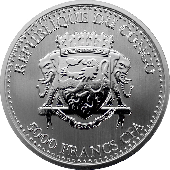 Stříbrná investiční mince Kongo Gorila 1 Oz 2019