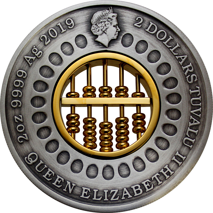 Stříbrná mince 2 Oz Počítadlo 2019 Antique Standard