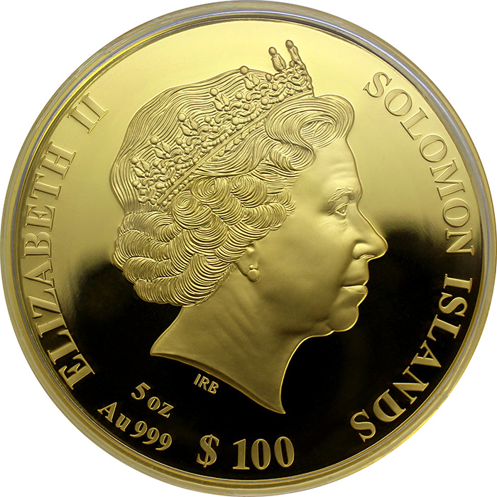 Zlatá minca 5 Oz Objavenie Nového sveta - Leif Eriksson 2020 Perleť Proof