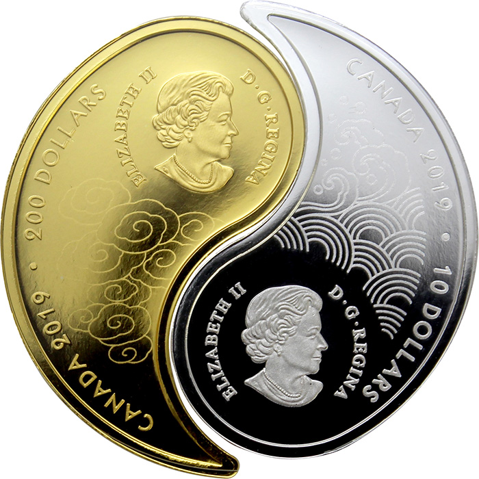Jin - Jang Sada zlaté a stříbrné mince 2019 Proof