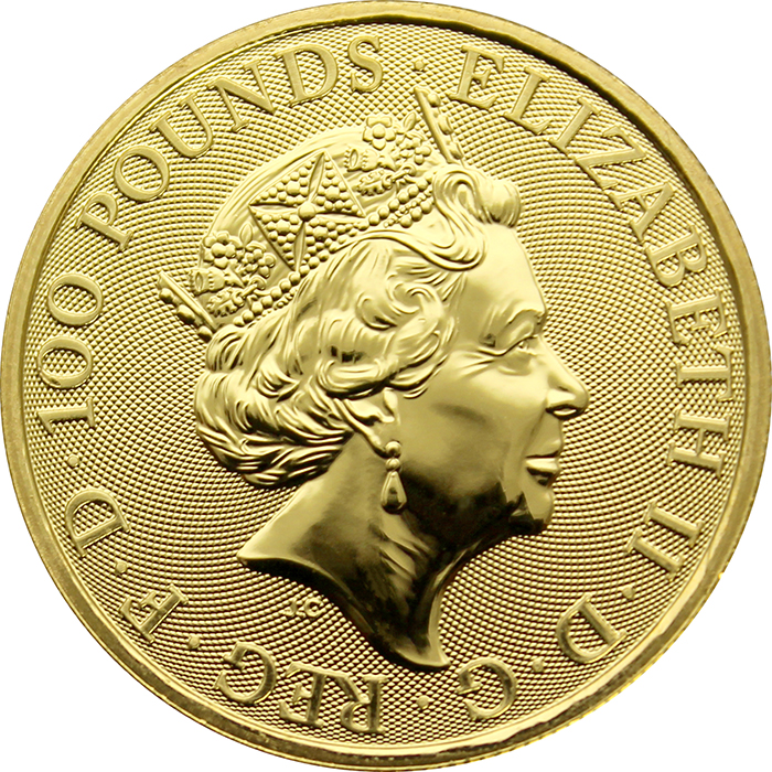 Zlatá investiční mince The Queen's Beasts The White Lion 1 Oz 2020