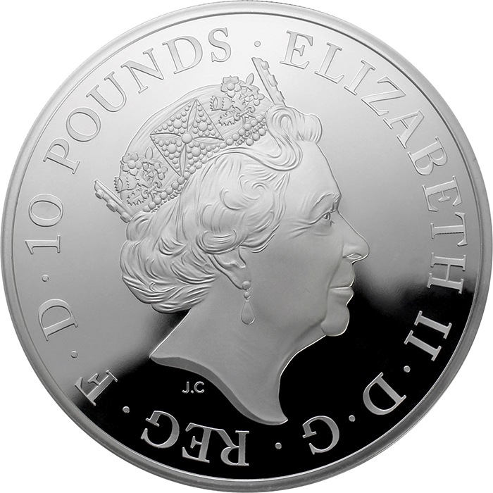Stříbrná mince 5 Oz White Lion of Mortimer 2020 Proof