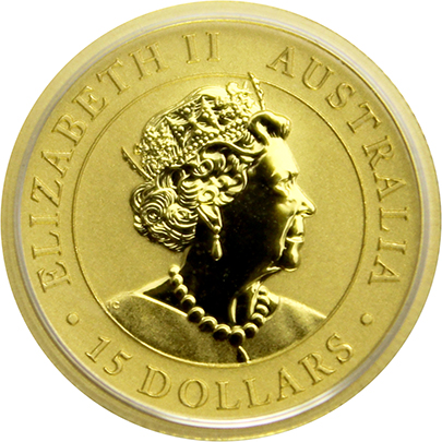 Zlatá investiční mince Kookaburra Ledňaček 1/10 Oz 30. výročí 2020