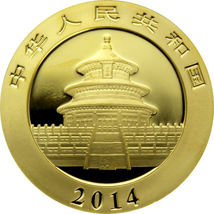 Zlatá investiční mince Panda 1 Oz 2014