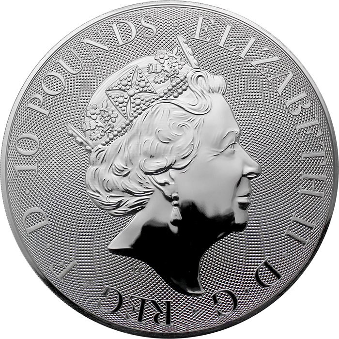 Stříbrná investiční mince The Queen's Beasts The Yale 10 Oz 2020