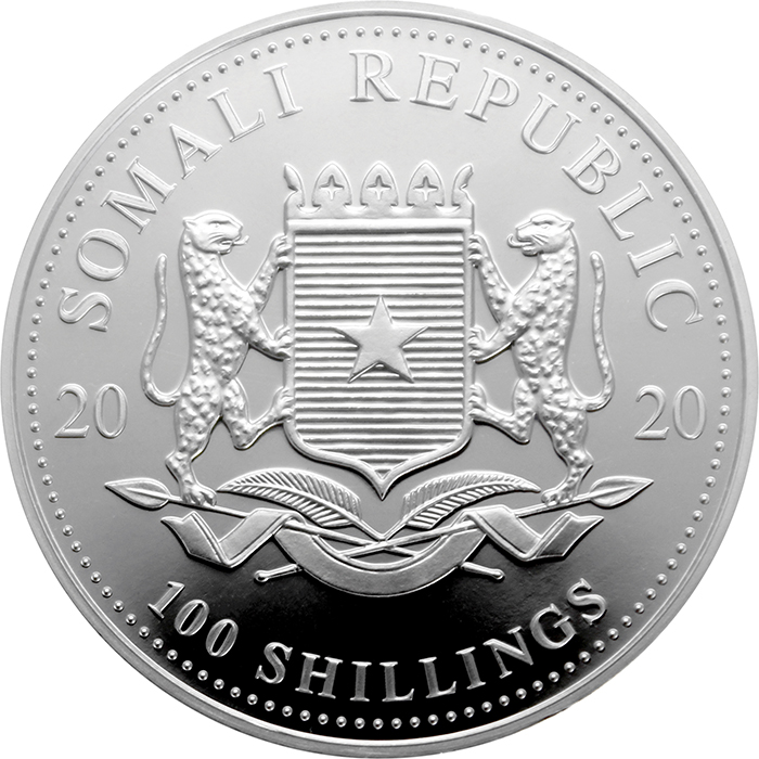 Strieborná investičná minca Leopard Somálsko 1 Oz 2020