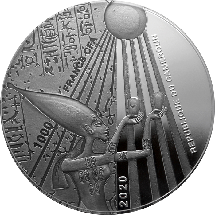 Stříbrná kolorovaná mince Egyptský Anch 1 Oz 2020 Proof
