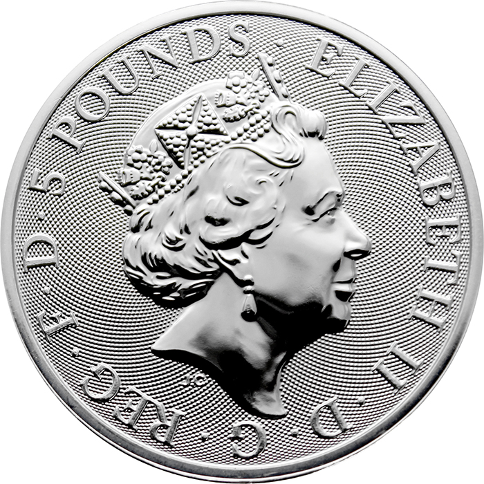 Stříbrná investiční mince The Queen's Beasts The White Greyhound 2 Oz 2021