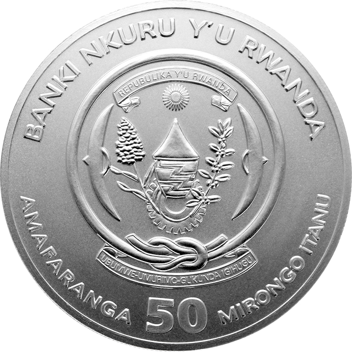 Strieborná investičná minca Rok Byvola Rwanda 1 Oz 2021