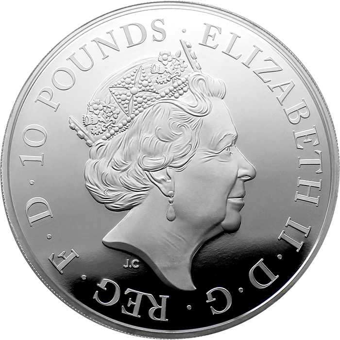 Zadní strana Strieborná minca 10 Oz White Greyhound of Richmond 2021 Proof