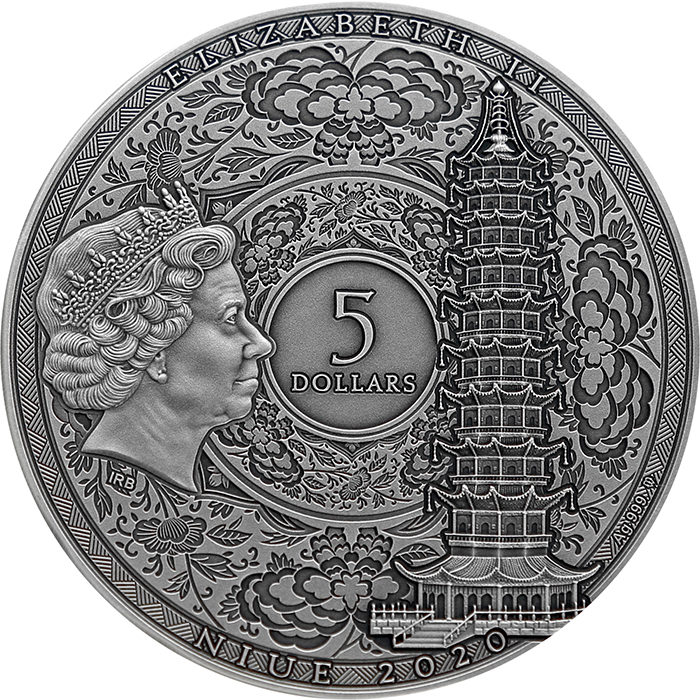 Stříbrná mince Slavní průzkumníci - Čeng Che 2 Oz 2020 Antique Standard