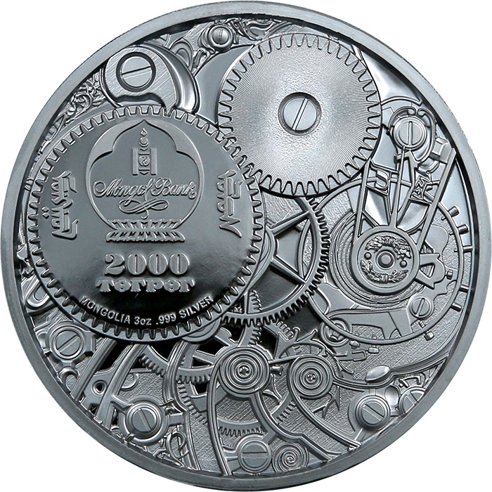 Stříbrná mince 3 Oz Evoluce mechanického strojku - Včela Ultra high relief 2020 Proof