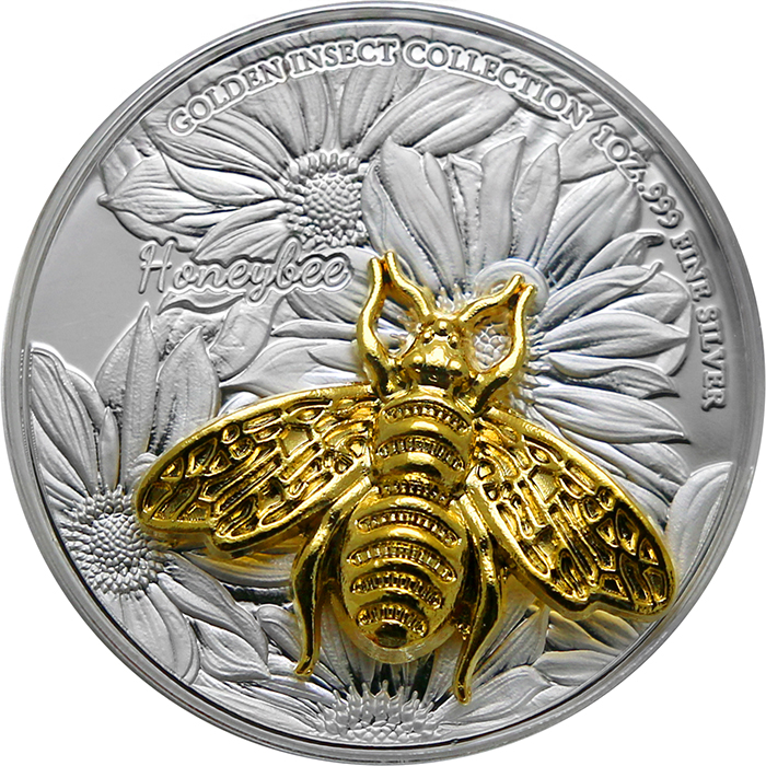 Sada stříbrných mincí Golden Insects Collection - 3D hmyz 2021 Proof