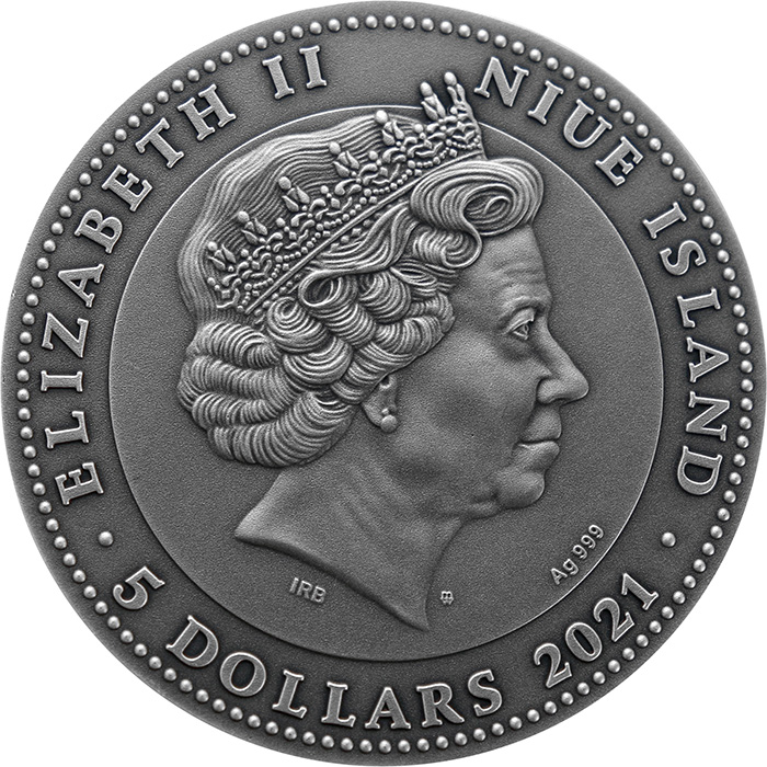 Stříbrná mince Skarbek - duch uhelných dolů 2 Oz High Relief 2021 Antique Standard