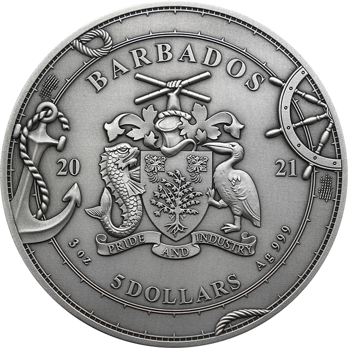 Strieborná minca 3 Oz oboplávanie sveta - Fernão de Magalhães 2021 Antique Štandard