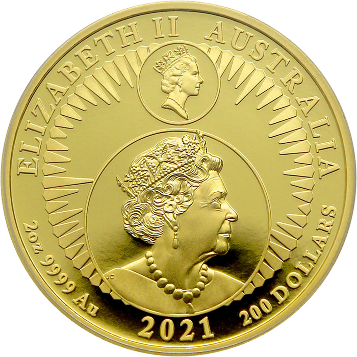 Zlatá minca 2 Oz Australian Kangaroo/Nugget - 35. výročie 2021 Proof