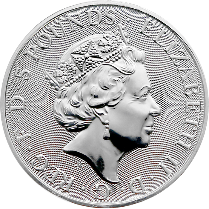 Stříbrná investiční mince The Queen's Beasts 2 Oz 2021