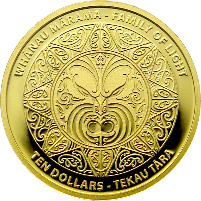 Whanau Marama - Family of Light - Sada zlatých mincí 2021 Proof