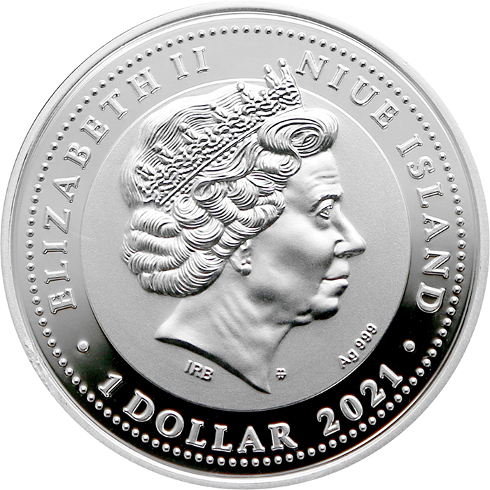 Stříbrná mince Skarabeus Sluneční kámen 2021 Proof