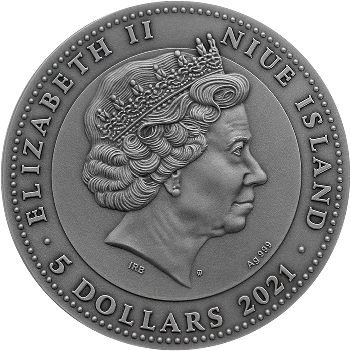 Stříbrná mince Skarabeus Rubín 2 Oz 2021 Antique Standard