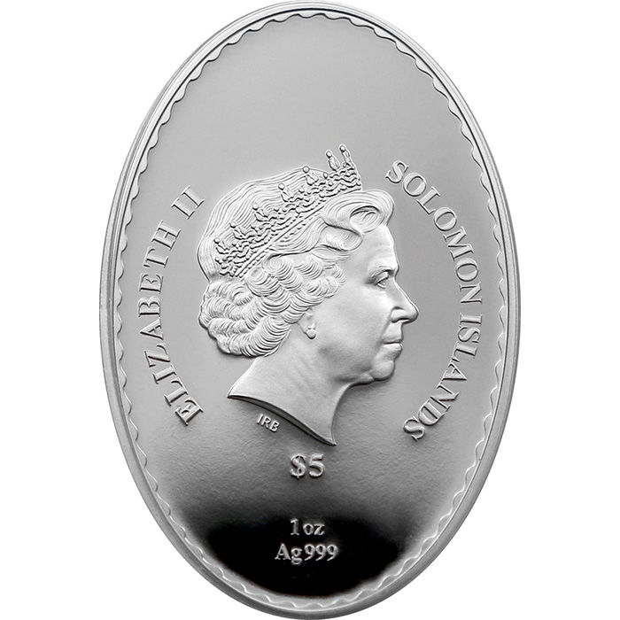 Stříbrná kolorovaná mince Děda Mráz - Matrjoška 1 Oz 2022 Proof