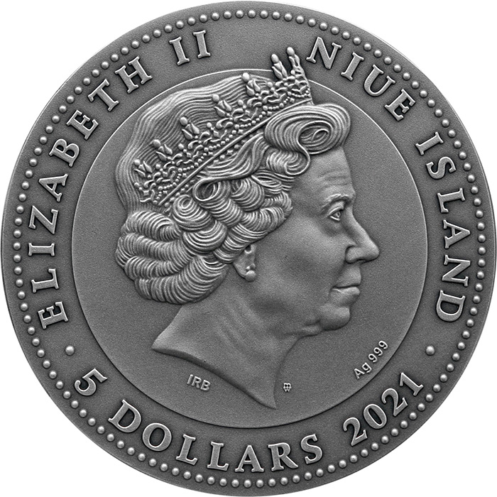 Stříbrná mince Skarabeus Křišťál 2 Oz 2021 Antique Standard