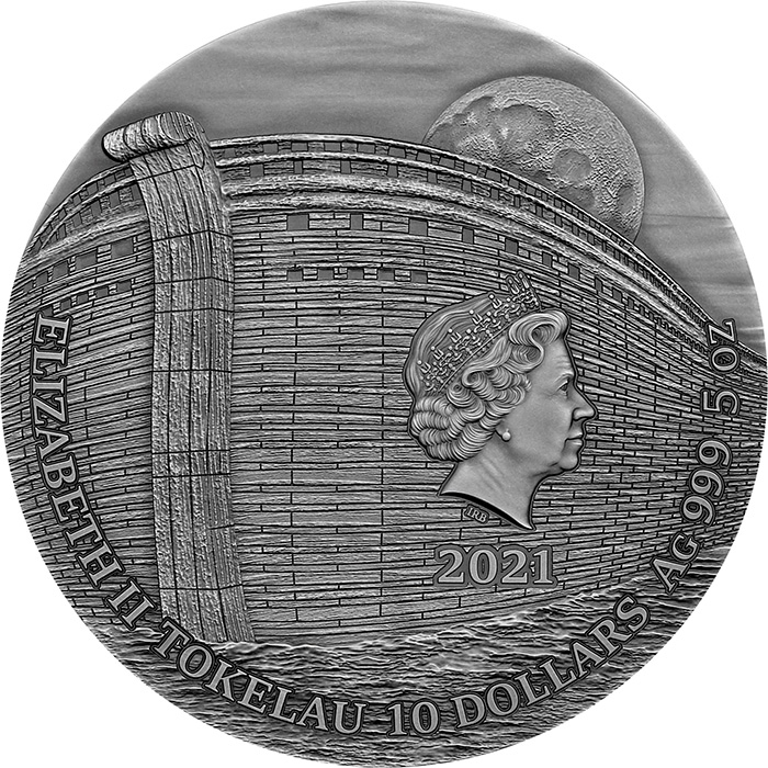 Stříbrná mince 5 Oz Noemova archa 2021 Antique Standard