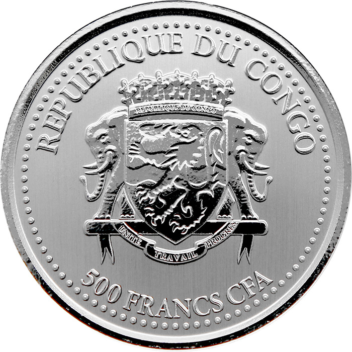 Stříbrná investiční mince Kongo Gorila 1 Oz 2021