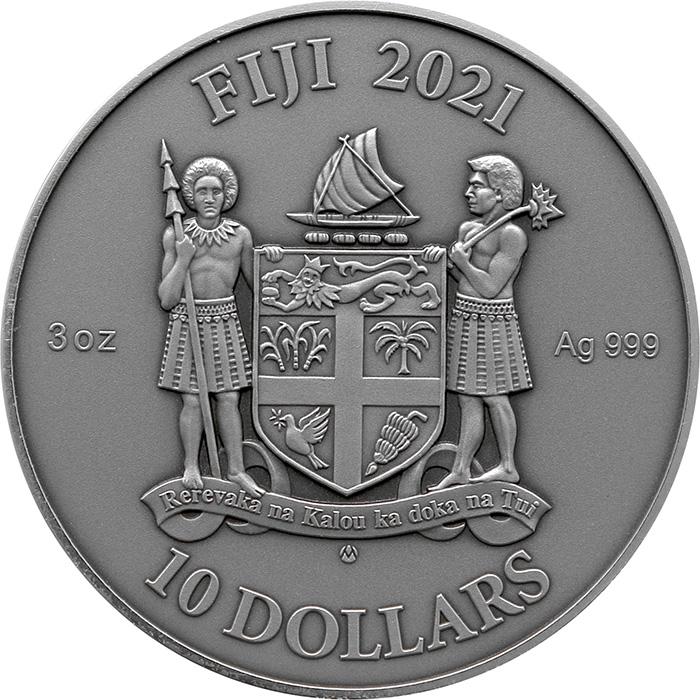 Strieborná minca 3 Oz Mandala Art - Turecká Mandala 2021 Antique Štandard