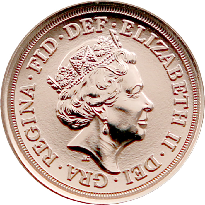 Zlatý Sovereign Královna Alžběta II. - Platinové jubileum 2022 1/4 libry
