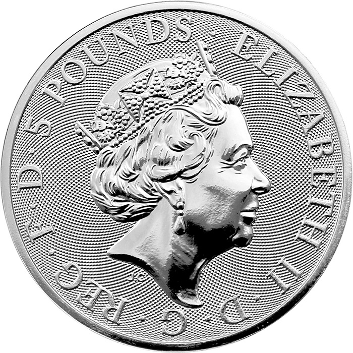 Stříbrná investiční mince The Royal Tudor Beasts - The Lion of England  2 Oz 2022