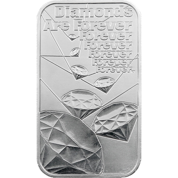 31,1g The Royal Mint - James Bond 007 Diamonds Are Forever Investiční stříbrný slitek