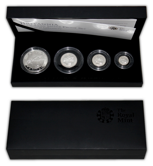 Britannia Exkluzivní sada stříbrných mincí 2010 Proof