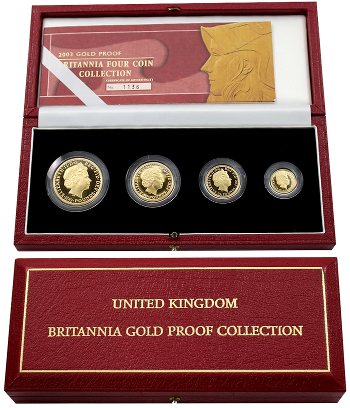 Britannia Sada zlatých mincí 2003 Proof