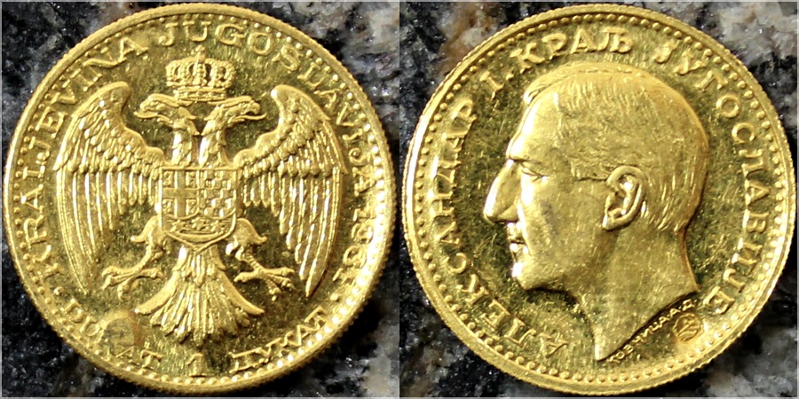 Zlatá mince Dukát Alexandr I. 1931