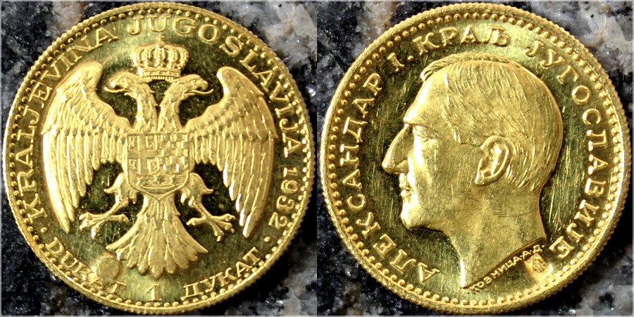 Zlatá mince Dukát Alexandr I. 1932
