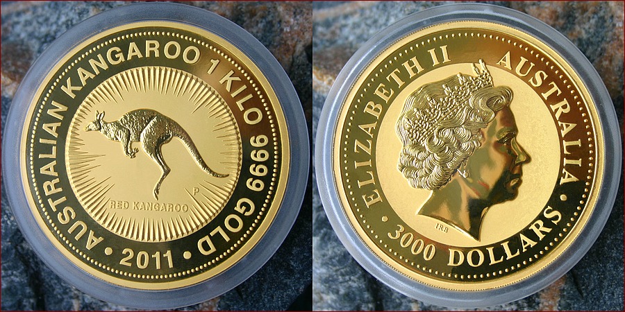 1 Kg Kangaroo Zlatá investiční mince 2011